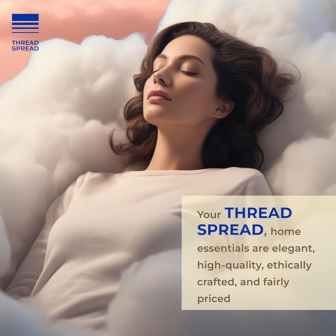 THREAD SPREAD 100% Egyptian Cotton Pillow Cases King - 1000 Thread Count Pillow Cases King Size Set of 2, Cooling & Breathable Extra Long Staple Sateen Weave Cotton Pillow Covers for Bed - Deep Blue