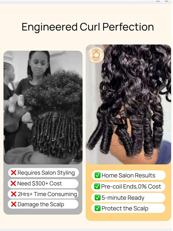 YIROO Burmese Bye Bye Knots Curly Wig Human Hair with Finger Coil Ends,Glueless Wig Human Hair Pre Plucked Pre Cut 7x5 Lace Front Wig Pre Bleached Wear and Go Beginner Friendly 150% Density 22Inch