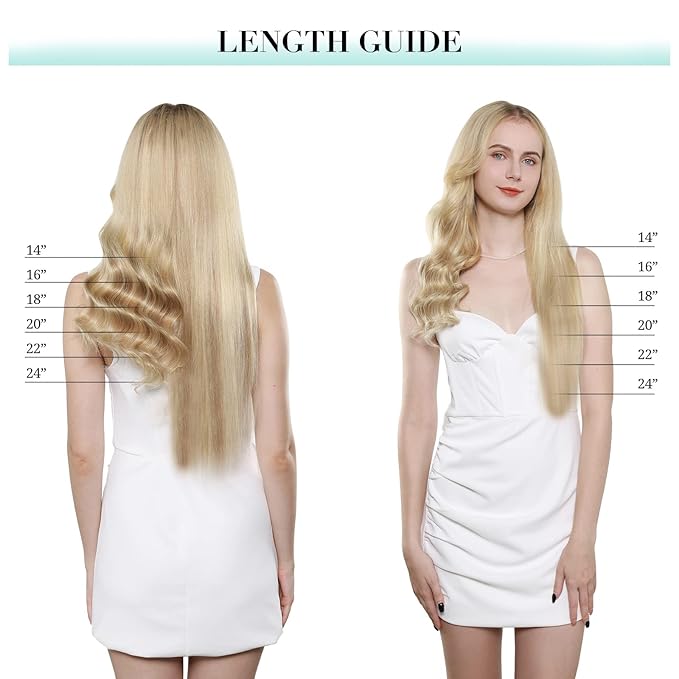 DOORES Hair Extensions Clip in Human Hair, 3pcs 65g 18 Inch Balayage Ash Blonde to Golden Blonde and Platinum Blonde Clip in Hair Extensions Straight Natural
