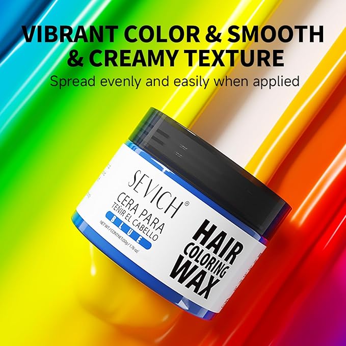 SEVICH Temporary Hair Color Wax Yellow for Kids Women Men,Natural Instant Hair Wax Color,Premium Non Greasy,Easy to Wash,Travel Size,Perfect for Halloween, Children's Day,Cosplay & Parties,50g