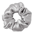 LilySilk Silk Hair Scrunchie, 100% Mulberry Silk, No Damage, Elastic Silk ponytail Holder, Silvergrey, 1 Count