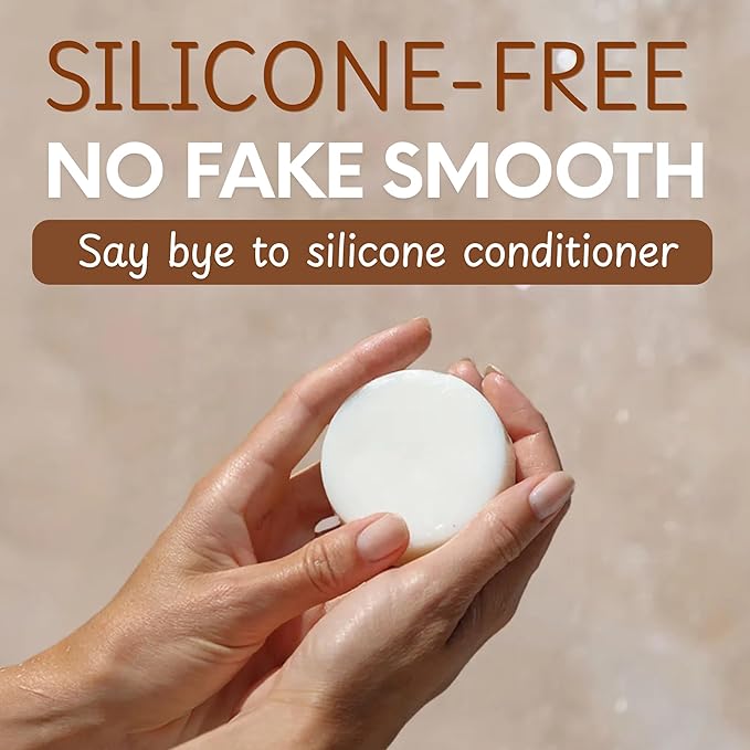 Muun Coconut Conditioner Bar (Pack of 2) - Rich Nourishing & Volumizing - Hair Moisturizing & Strengthening Solid Soap Bar, Plastic-Free, Silicone & Sulfate Free - For Damaged & Oily Hair.