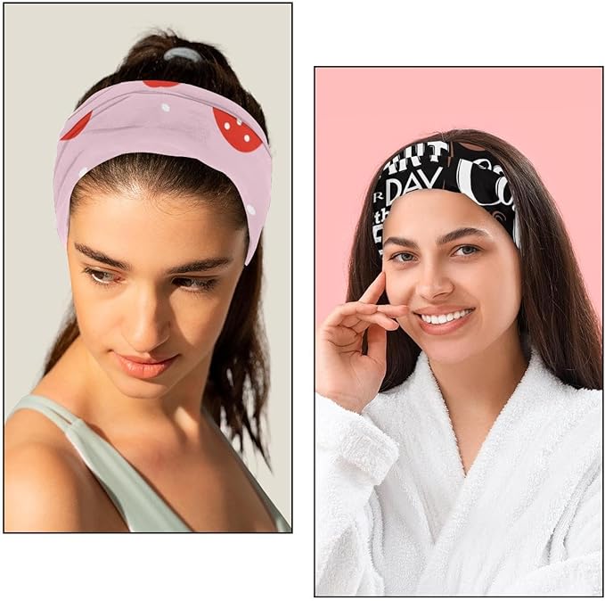6 Pcs Stretchy Headbands for Women, Absorbed Sport Headband Soft Twist Knotted Headbands for Daily Life Yoga Workout, Dogs Collection Multi Animal