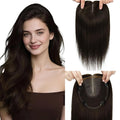 Toppers for Women Real Human Hair 6x7inch Large Base 360° Cover 12inch Hairpieces for Women with Thinning Hair Dark Brown Add Hair Volume (#2Toppers-12inch)