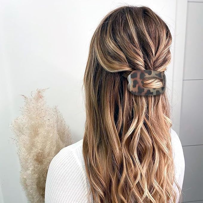 Flat Hair Clips for Women Girls, 4 Pack Hair Clips, Non-Slip Flat Hair Claw Clips for Thin & Thick Hair, Comfortable Design for Driving, Lying Down, Yoga
