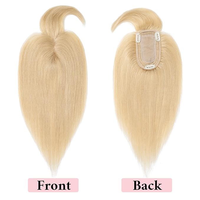 SEGO 100% Real Human Hair Toppers with Bangs for Women with Thinning Hair