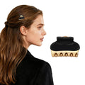 2026 Premium Durable Hair Claw Clip for Women, Original Italian Designed Strong Grip Hair Bang Clips for Thin Hair, No Slip Jaw Clips with Gift Box for Christmas Birthday Girls, 1.2" Black Minimal
