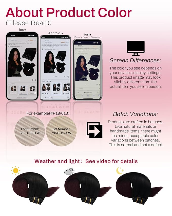 Moresoo Red Wine Clip in Hair Extensions Human Hair Balayage Natural Black to Dark Red Hair Extensions Clip ins Short Ombre Black to Burgundy Double Weft 80g/5pcs 14 inch