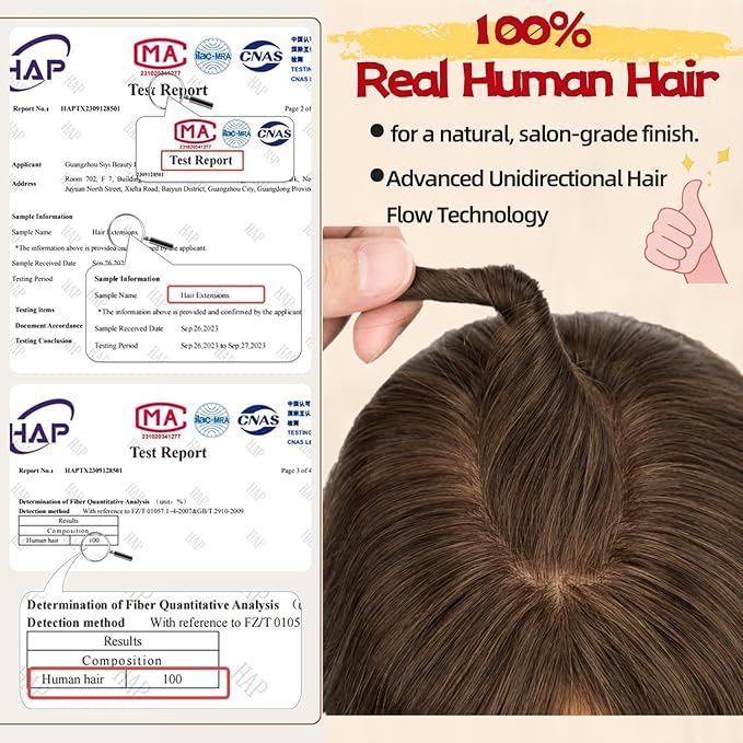 Rich Choices Human Hair Toppers for Women-100% Real Remy Hair Topper No Bang-Upgraded 150% Density 9 * 12CM Lace Base-Clip in Hairs Topper for Thinning Hairs-10Inch #2 Dark Brown