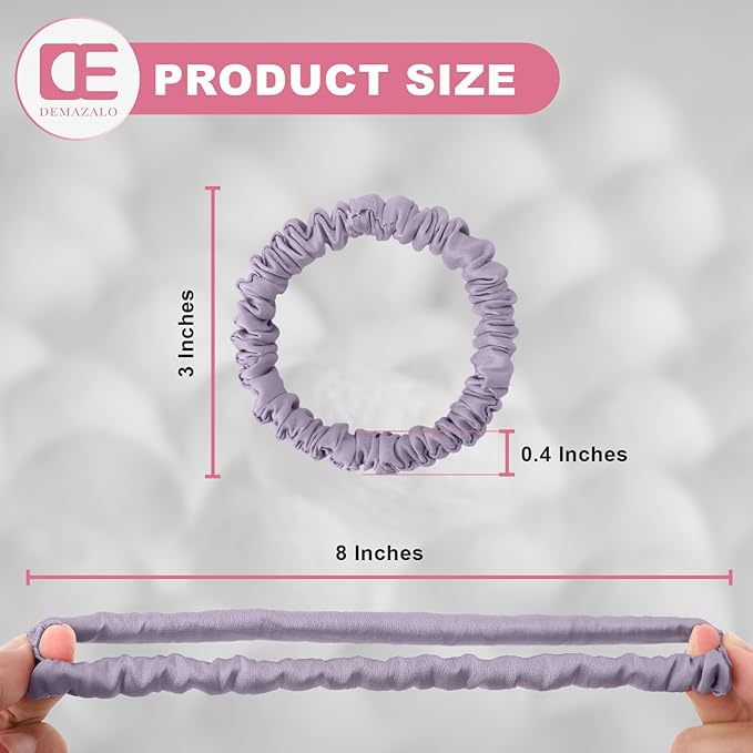 6Pcs Silk Hair Ties Small 22 Momme 100% Pure Mulberry Silk Scrunchies for Women Girls Thin Skinny Hair Sleep Scrunchies No Damage(Color 11)