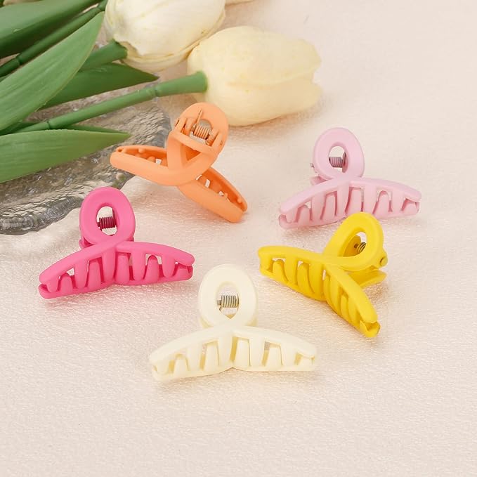 Mini Hair Claw Clips for Girls and Women Small Hair Clips Colorful Cute Butterfly Clips Hair Accessories 10 Pcs