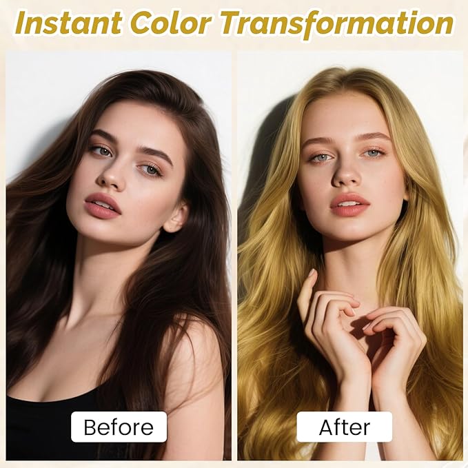Blonde Temporary Hair Color Spray, SOVONCARE Natural Hair Wax Dye Spray for Kids Halloween, Christmas Party, Cosplay -On 1-Day Washable 120ML