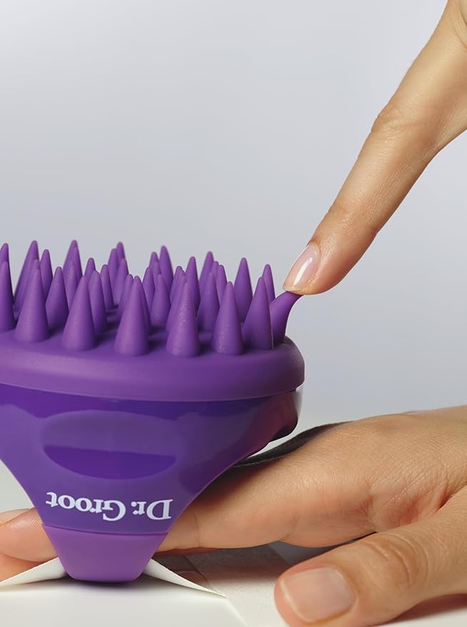 Dr. Groot Premium Scalp Cleansing Brush, Hair Scalp Massager, Scalp Scrubber with Soft Silicone Bristles, Hair Shampoo Brush for Scalp Exfoliation, Wet Dry Hair Brush for Scalp Care