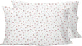 Sunflower King Pillowcases Set of 2, 100% Cotton King Size Pillow Cases 2, 20×40 inches Pink Posy, Soft and Breathable