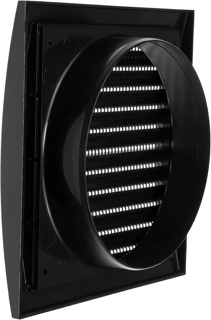 Repa Market 6 Inch Anthracite Dryer Vent Hood/Duct Cover for Walls or Ceiling/ABS Plastic Louvered Air Grille with Built-In Mesh Screen/Exhaust and Dryer Vent Covers for Indoor & Outdoor Use