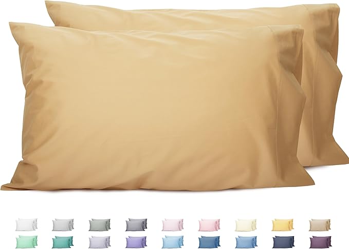 Sunflower Queen Pillowcases Set of 2, 100% Cotton Queen Size Pillow Cases 2, 20×30 inches Butterum, Soft and Breathable
