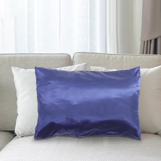 BESPORTBLE 2pcs Simulation Silk Pillow Covers Soft Polyester Satin Bed Pillowslip for Bedroom Hair Protection Lightweight Euro Sham Style