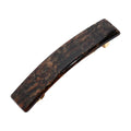 Brown Hair Barrette for Thin Hair, Classic Rectangle French Barrette for Women, Lightweight and Comfortable, Strong Hold, Metallic Mojave | France Luxe