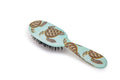 Rock & Ruddle Natural Mixed Boar Bristle Hair Brush for Women and Kids (Small/Travel Size, 17.5cm) - Perfect for Wet or Dry Hair, Detangling Smoothing Blowdrying - Made in UK - Turtles