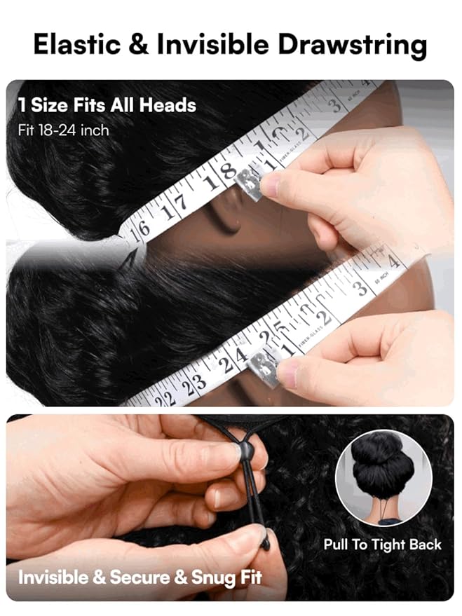 YIROO Bye Bye Knots Chestnut Brown Ombre Light Yaki Straight Wig Human Hair,7x5 Lace Front Glueless Wig with Drawstring,Pre Cut Pre Plucked Pre Bleached Knots Natural Hairline Wig for Women 24Inch