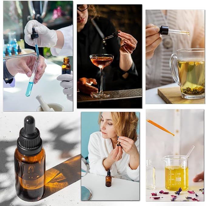 30ml Precision Dropping Bottles - Ideal for Essential Oils, Perfume Making, and DIY Projects. Safe, Durable, Eco-Friendly, and Perfect for Home or Lab Use Dropping Bottles(8pieces)
