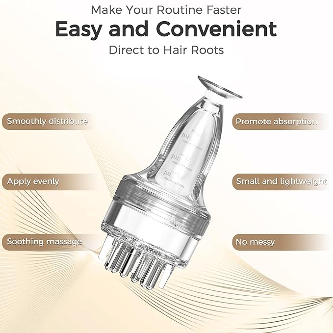 Minoxidil Applicator, Quick Efficient Apply No Messy Hair Serum Applicator Small Minoxidil Applicator Tool, Hair Applicator Bottle Minoxidil Brush Scalp Applicator Comb Dedicated to Minoxidil