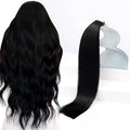 Sunny Hair Tape in Hair Extensions Human Hair 20inch Hair Extensions Real Human Hair Tape in Extensions for Women Jet Black Invisible Remy Hair Natural Straight Skin Weft Double Sided Tapes 20Pcs 50g