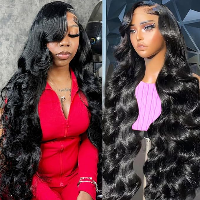 34 Inch 13x6 Lace Front Wigs Human Hair 200% Density Body Wave HD Lace Front Wigs Human Hair Pre Plucked Glueless Wig 100% Virgin Lace Front Wigs for Women