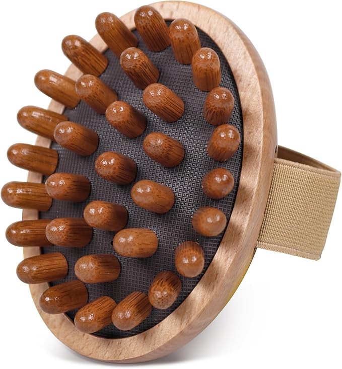 OWIIZI Wooden Scalp Brush Massage Body Tools, Wood Massager for Head Hair Growth Belly Fat Cellulite Multi Functional Air Cushion Massager for Men Women Elder