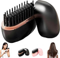 Mini Hair Straightener, Rechargeable Wireless Portable Hair Straightener Brush, 3-Speed Temperature Control, Rapid Heating & Anti Scald Shell, Lightweight and Portable for Travel (Black)