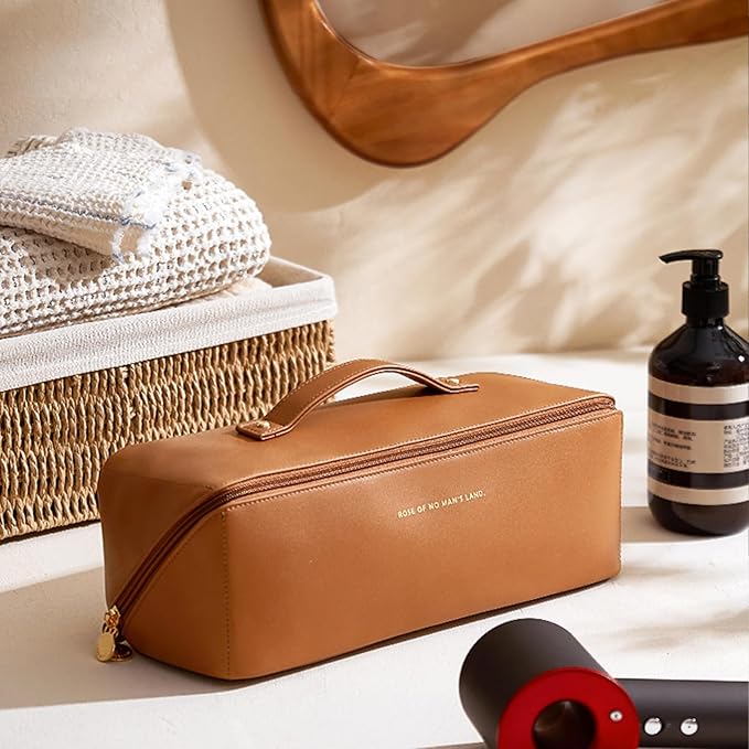 Travel Case Compatible with Dyson Airwrap Styler, Portable Supersonic Hair Dryer Travel Storage Bag, Waterproof Carrying Case Organizer for Shark Flexstyle and Attachments (Brown)