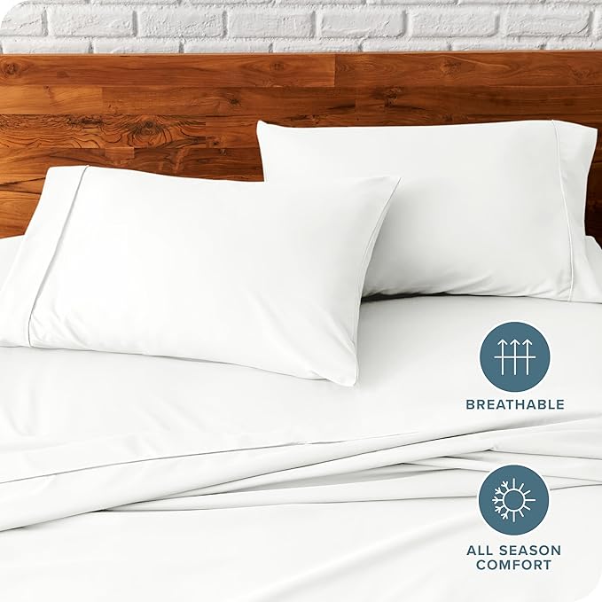 Bare Home Microfiber Pillow Cases - Standard/Queen Size Set of 2 - Cooling Pillowcases - Double Brushed - Ivory Pillowcases 2 Pack - Easy Care (Standard Pillowcase Set of 2, Ivory)