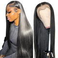 13x6 Straight Lace Front Wigs Human Hair HD Transparent Lace Frontal Human Hair Wigs for Women Glueless Wigs Human Hair Pre Plucked 36 Inch