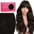 WENNALIFE Invisi Edge & Classic Tape in Hair Extensions Human Hair, 22 Inch 50g 20pcs(10pcs Invisi Edge & 10pcs Classic) Dark Brown Invisible Luxury Remy Hair Natural Seamless Injected Tape Ins