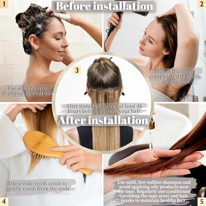 Tape in Hair Extensions Real Human Hair 24 Inch Medium Brown Double Sided Tape for Skin Weft Hair Extension Invisible Tape in Hair Extensions Straight Remy Human Hair for Women 20pcs (10#,24 Inch)