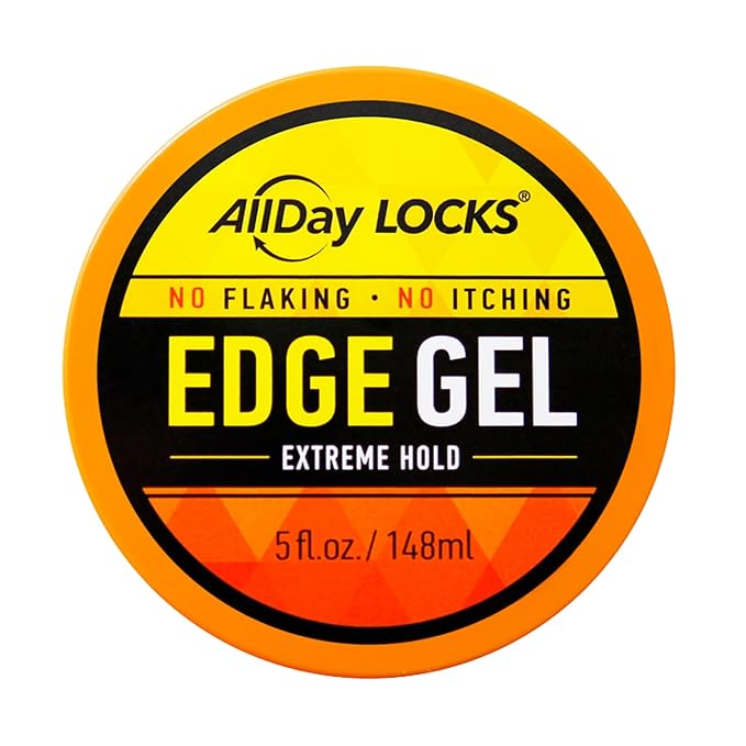 AllDay Locks Edge Gel (5 oz) | Extreme Hold, Moisturizing Edge Control Smoother | Eucalyptus, Rosemary, Olive Oil | No Frizz, Flakes, or Grease | Sleek 'n Slay Edge & Baby Hairs | 5 oz