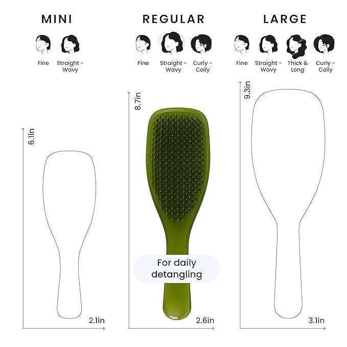 Tangle Teezer Ultimate Detangler Brush for Wet & Dry Hair, Eliminates Knots & Reduces Breakage for All Hair Types, Amazon Exclusive Emerald Green