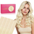 WENNALIFE Tape in Hair Extensions Human Hair, 40pcs 100g 20 inch Platinum Blonde Hair Extensions Real Human Hair Straight Tape in Extensions Invisible Human Hair Extensions