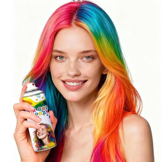 Washable Temporary Hair Color Spray Red - Instant 1-Day Use Hair Color Wax Kit with FREE Applicator Gloves & Cap for Adults & Kids, Easy Wash Out for Halloween, Cosplay, Carnival, Sports (120 ML)