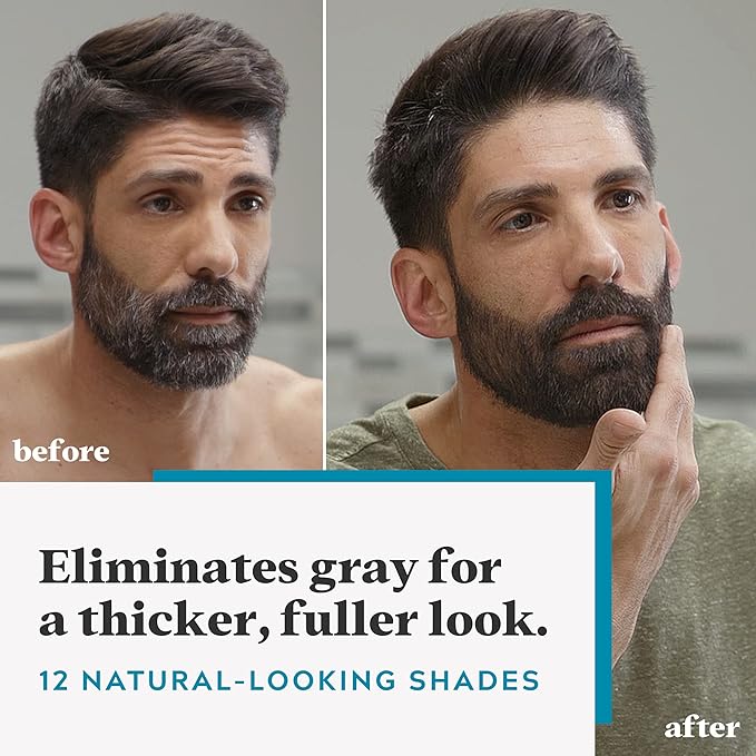 Just For Men Mustache & Beard, Beard Dye for Men with Brush Included, With Keratin Biotin Aloe and Coconut Oil for Healthy Facial Hair - Blond, M-10/15, Pack of 1 (Packaging May Vary)