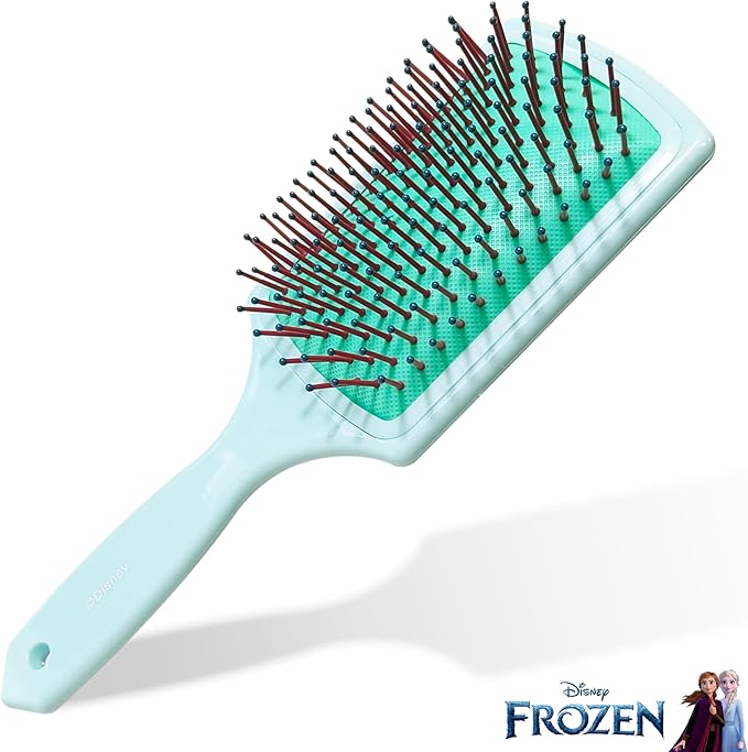 LUV HER Frozen Kids Hair Brush & Spa Headband Set for Girls - Features Elsa - Fun Grooming Kit for Detangling, Styling & Skincare - Soft & Stretchy, One Size, Ages 3+