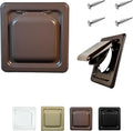 NO-PEST VENT MetalGuard, Dual Door Dryer Vent Cover Outdoor 4 Inch, Powder-Coated Heavy Duty Steel, Pest Proof, Rust Resistant, Safe & Efficient Vent Cap (Brown, STEEL 4" W/O Duct Tube)