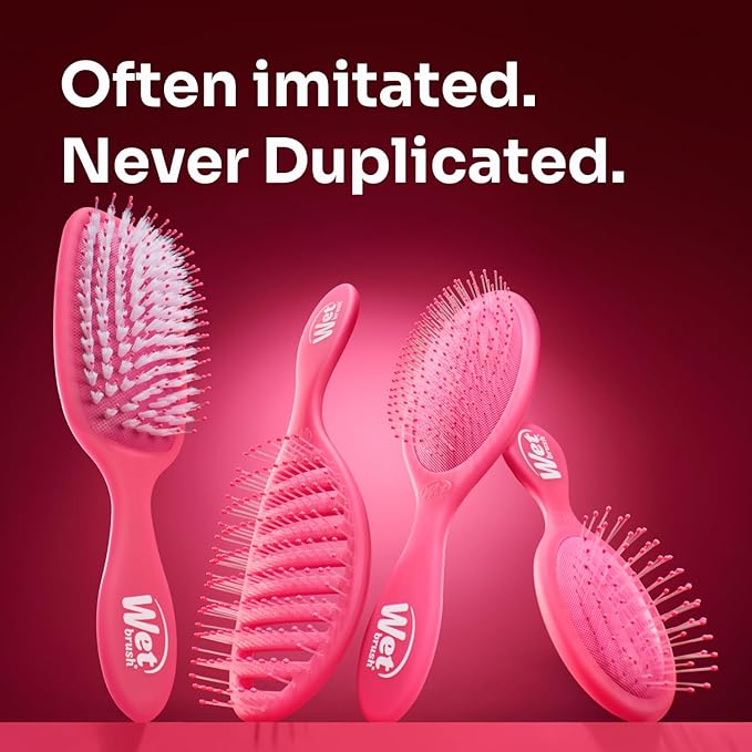 Wet Brush Mini Detangler Hair Brush for Gentle Knot Removal, Compact Travel Size, Soft Bristles for Pain-Free Detangling, Less Breakage, Works on All Hair Types, Limited Edition, Prismatic Glow Green
