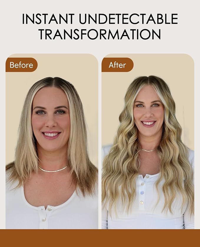VINBAO Invisi Edge Tape in Human Hair Extensions Balayage Brown to Light Brown with Medium Blonde 14in 40g 20pcs Injected Tape in Real Human Hair 14inch #3/8/22