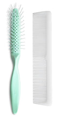 Stanley Home Products Essentials Style Glider Hairbrush & Comb Set - For All Hair Types - Wet or Dry Hair