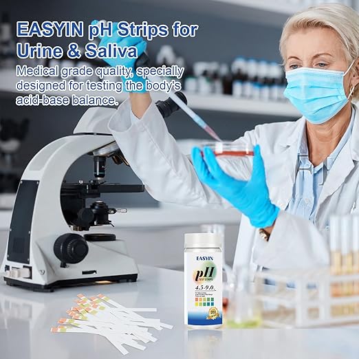 pH Test Strips 4.5-9,200 Litmus Paper pH Strips for Urine & Saliva - pH Balance Test Strips for Accurate Body pH Testing, Health Monitoring, and Wellness Management, Fast & Reliable pH Measurement