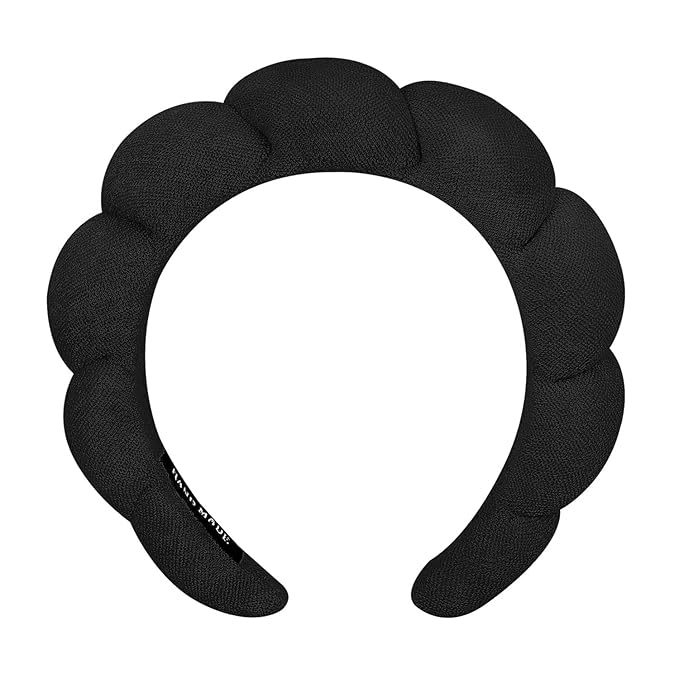 Spa Headbands for Washing Face Makeup Skin Care Headband Women Bubble Facial Beauty Headbands Puffy Shower Towel Band Hair Headband