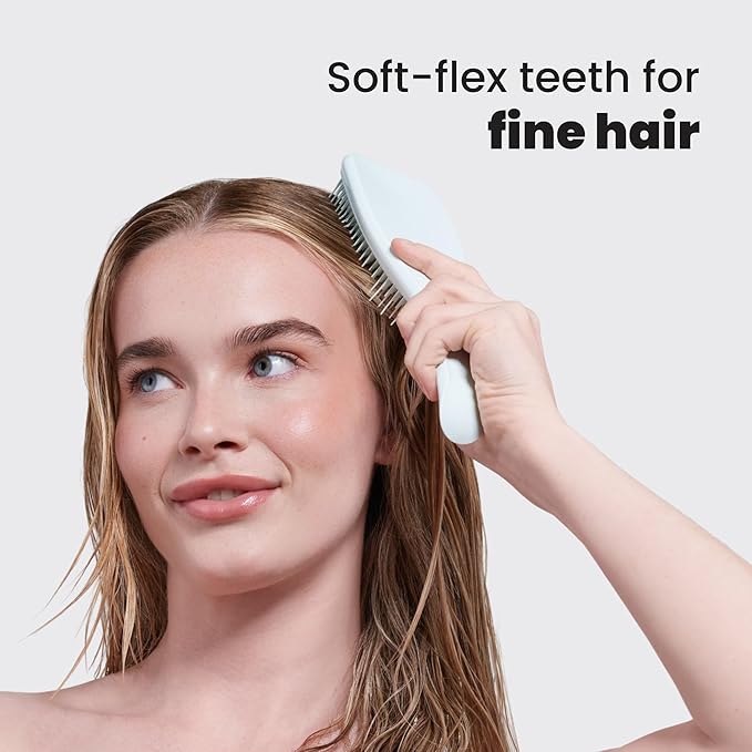 Tangle Teezer Fine & Fragile Ultimate Detangler Brush, Dry & Wet Hair Brush to Detangle & Reduce Breakage, Large, Seafoam Blue