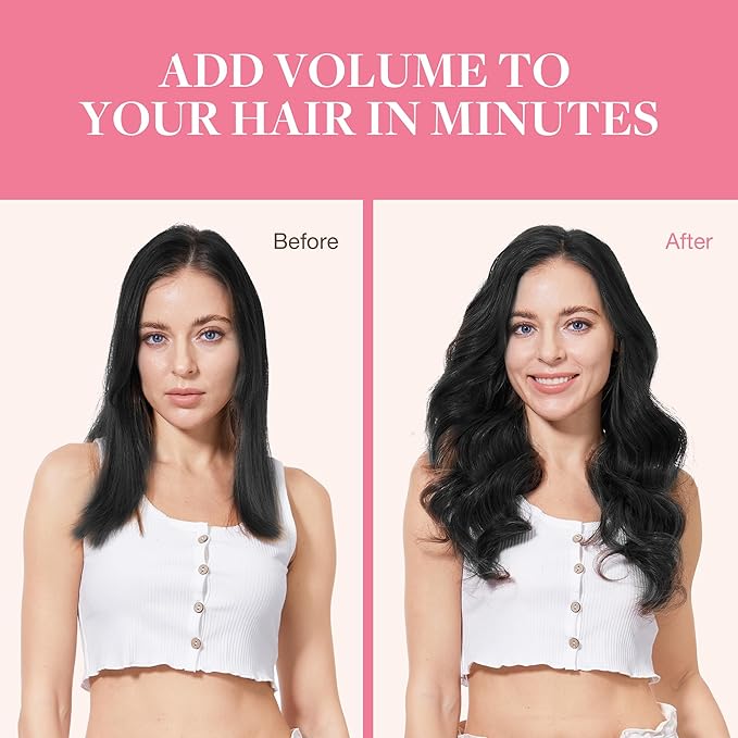 GOO GOO Clip in Hair Extensions Real Human Hair, Remy Human Hair Extensions Clip ins for Women, Natural Human Hair, 18inch 170g 9Pcs, #1 Jet Black