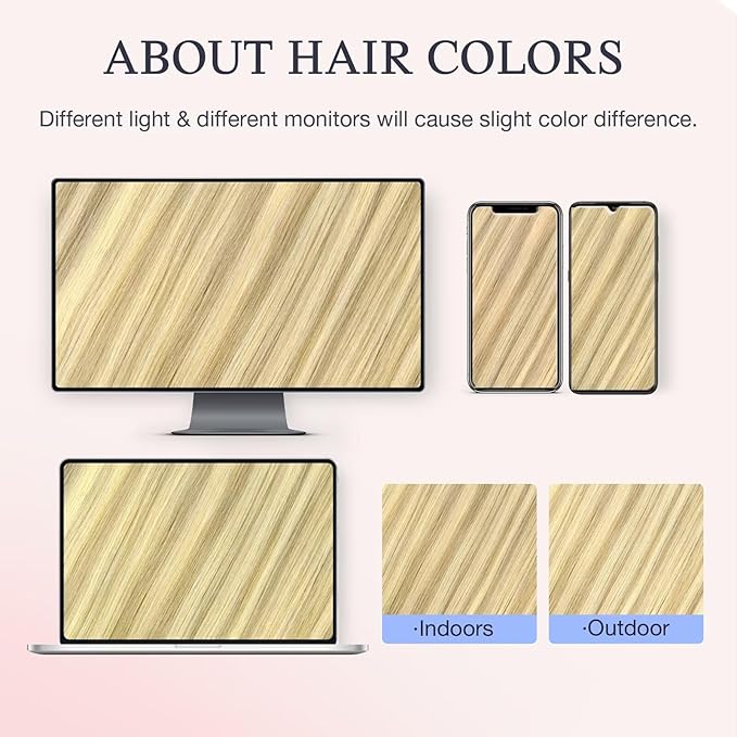 DOORES Clip in Hair Extensions Real Human Hair 20 inch 110g 7pcs Invisible Human Hair Extensions Clip ins, Injected Seamless PU Clipins Invisi Edge, P18D/22F Drity Blonde Highlight Golden Blonde
